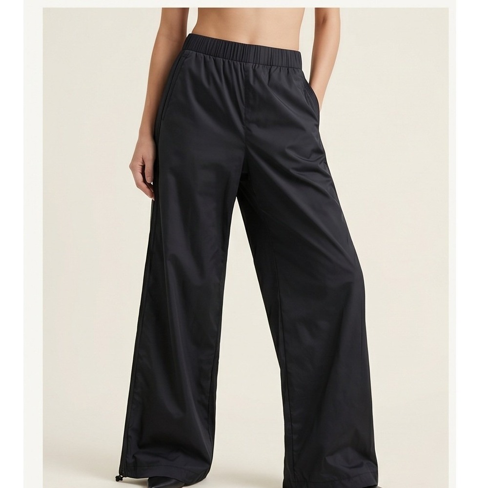 Athleta Rise Pant Navy XL High Rise Pantalon Wide Leg Track Pants 472261 NWT